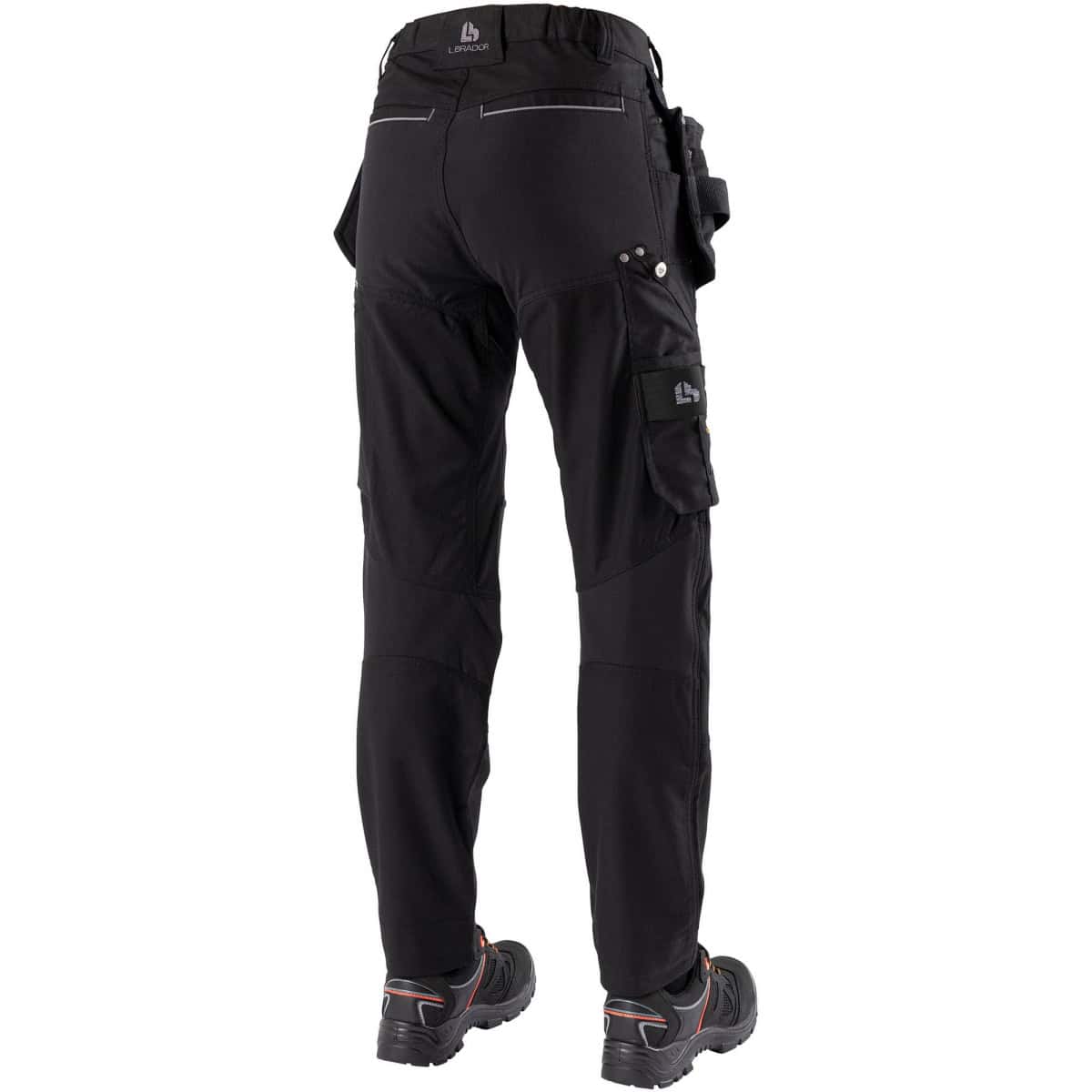 1070PB-W Dames Stretch Werkbroek met Holsterzakken Zwart