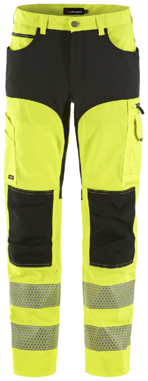 1076PB Stretch Werkbroek High-Vis Klasse 2 Geel/Zwart