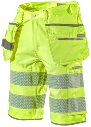 1475 High-Vis Stretch Werkshort met Holsterzakken Geel