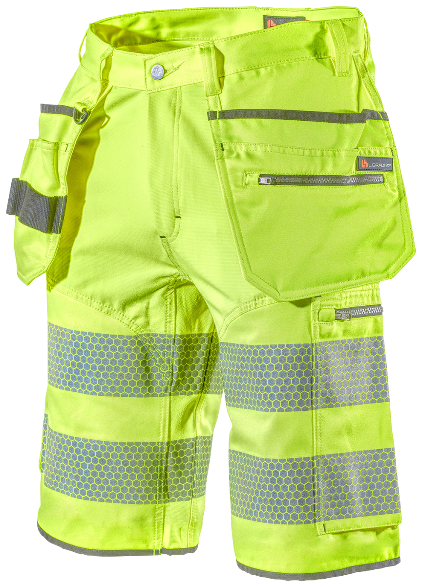 1475 High-Vis Stretch Werkshort met Holsterzakken Geel