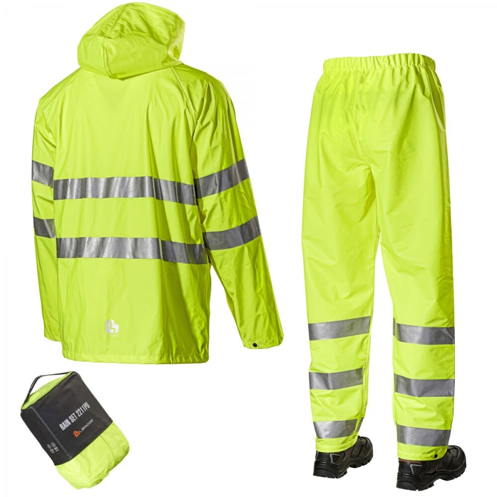 2211PU High-Vis Regen Set Geel