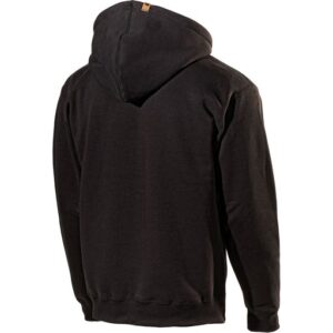 6023PB Hoodie met Lange Rits Zwart