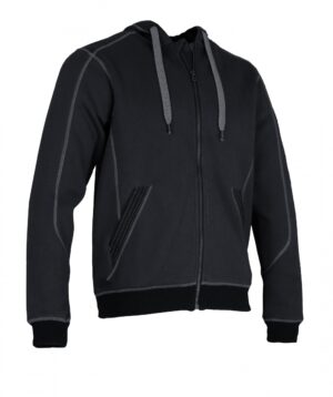 CHARPENTE Hoody met Rits Grijs/Zwart