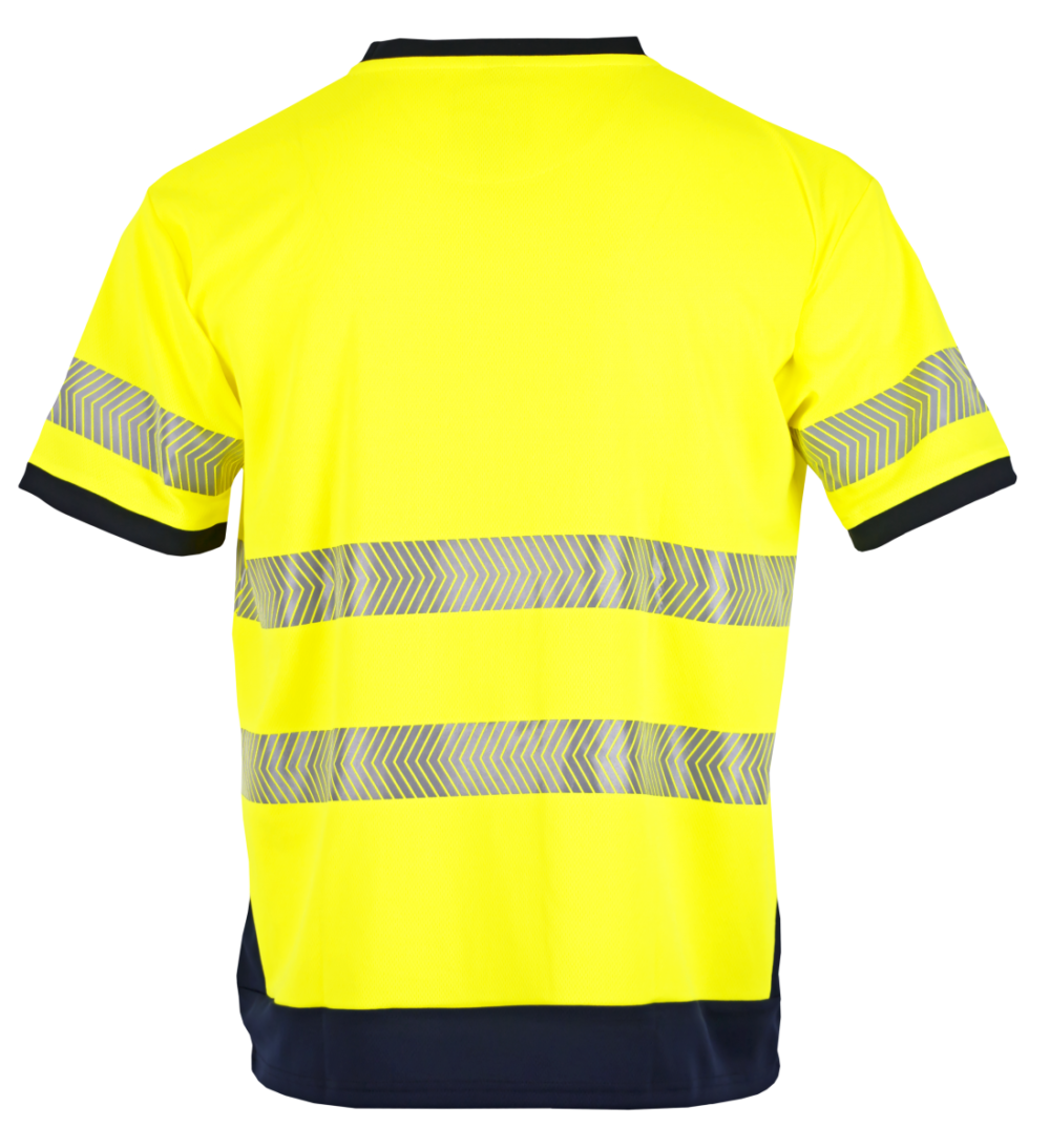 HALOGENE High-Vis T-shirt Geel/Marine