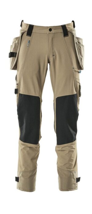 Dyneema Stretch Werkbroek + Afneembare Holsterzakken Beige