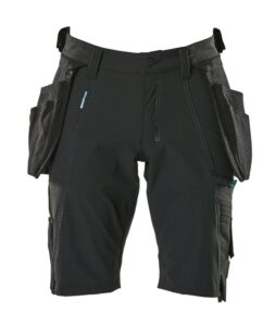 Stretch Werkshort Light + Afneembare Holsterzakken Zwart