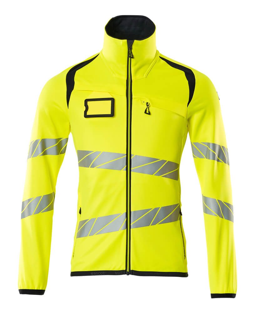 High-Vis Fleecetrui Geel/Donkermarine