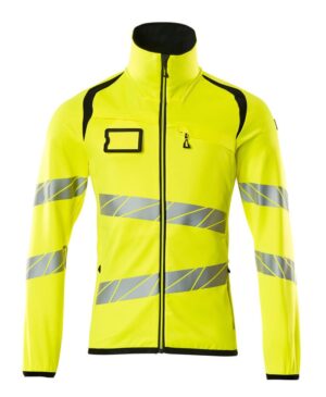 High-Vis Fleecetrui Geel/Zwart