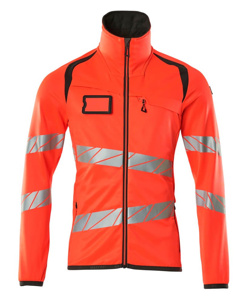 High-Vis Fleecetrui Rood/Donkerantraciet