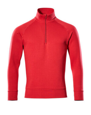 Nantes Sweatshirt Met Korte Rits Rood