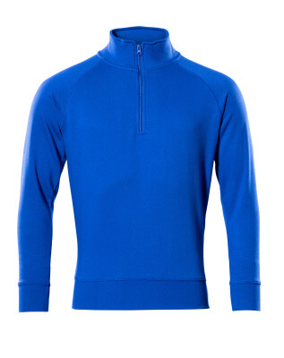 Nantes Sweatshirt Met Korte Rits Korenblauw