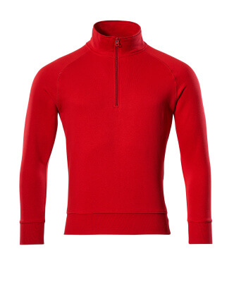 Nantes Sweatshirt Met Korte Rits Signaalrood