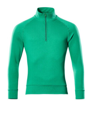 Nantes Sweatshirt Met Korte Rits Helder Groen