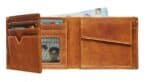 Lederen Billfold RFID Met 2 Biljetvakken Cognac