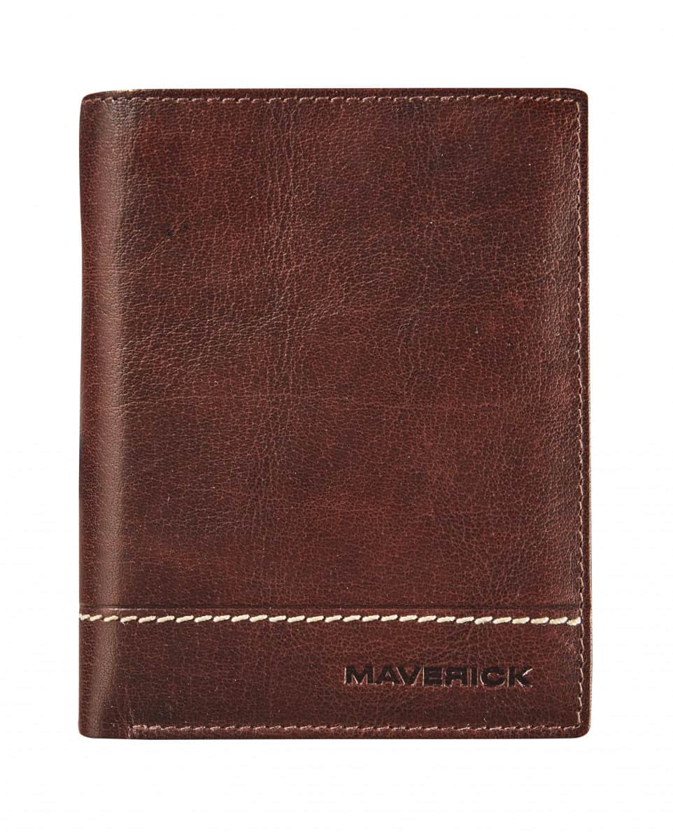 Lederen Portefeuille RFID Met Kleingeldvak Bruin