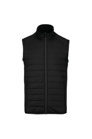 PA235 Bodywarmer in Twee Stoffen zonder Mouwen Zwart