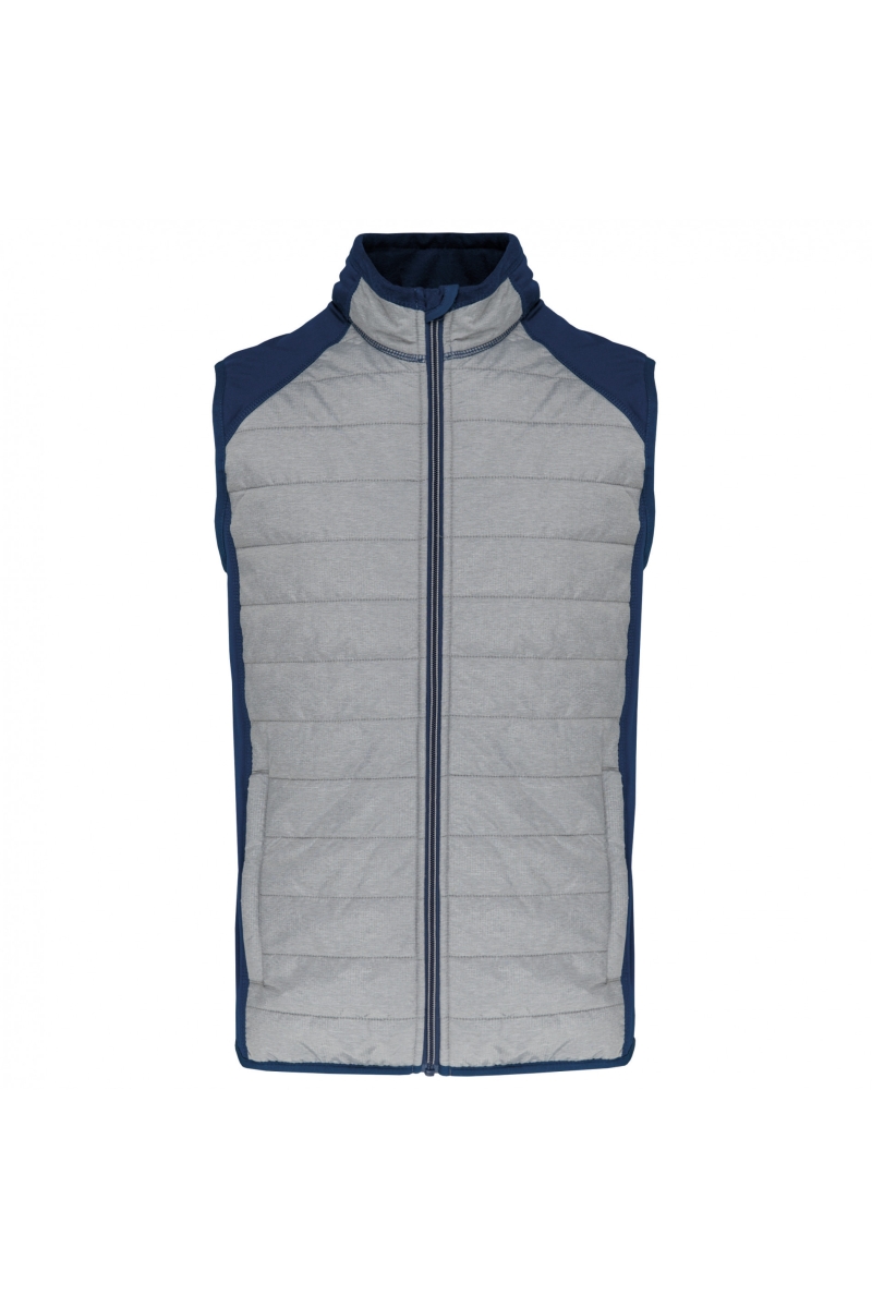 PA235 Bodywarmer in Twee Stoffen zonder Mouwen Marlgrey/Navy