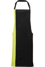 PR162 Contrast Bib Bavetschort Black/Lime