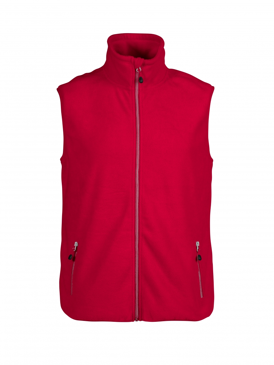 Printer Sideflip Fleece Vest Rood