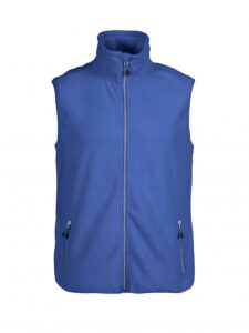 Printer Sideflip Fleece Vest Blauw