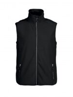 Printer Sideflip Fleece Vest Zwart