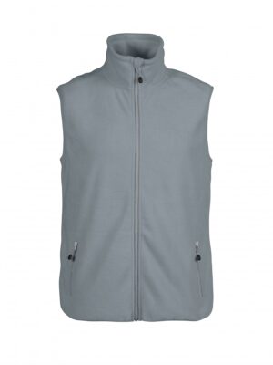 Printer Sideflip Fleece Vest Metaalgrijs