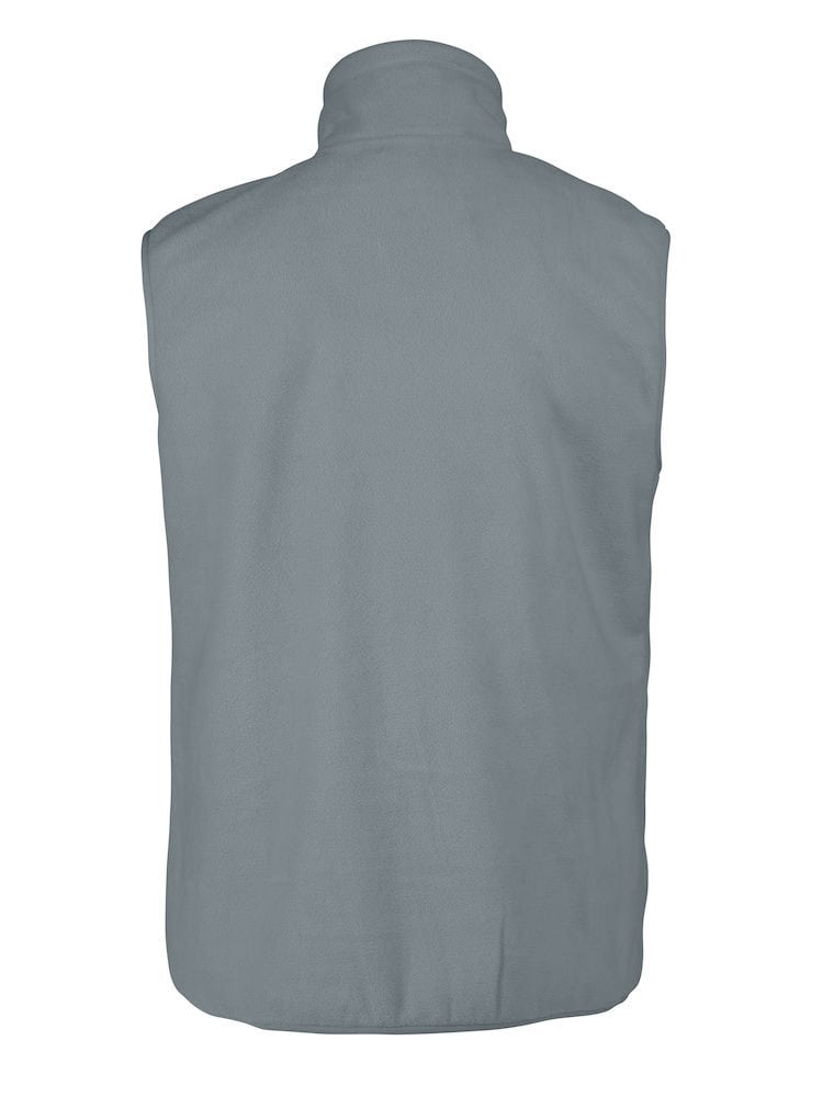 Printer Sideflip Fleece Vest Metaalgrijs