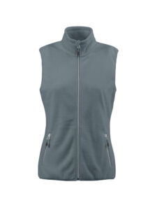 Printer Sideflip Lady Fleece Vest Metaalgrijs