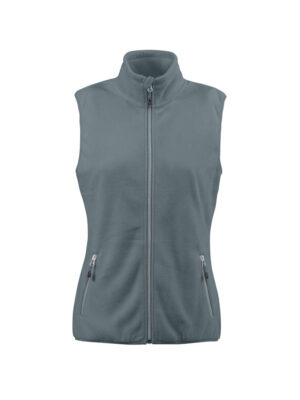 Printer Sideflip Lady Fleece Vest Metaalgrijs