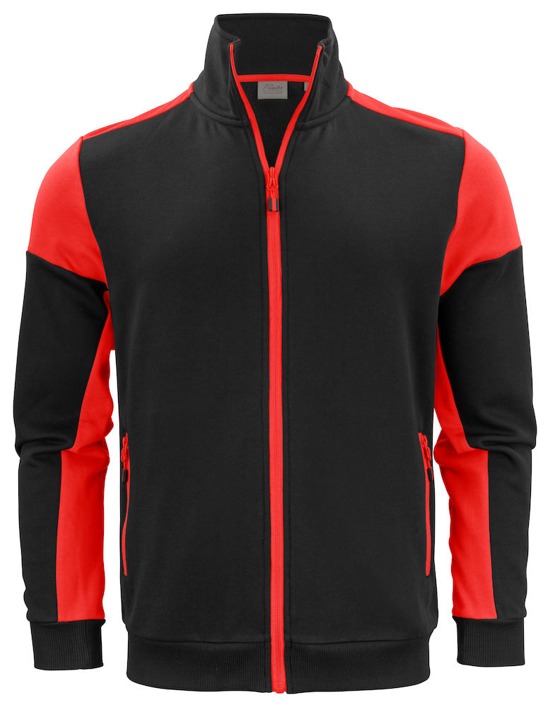 Prime Sweatvest Zwart/Rood