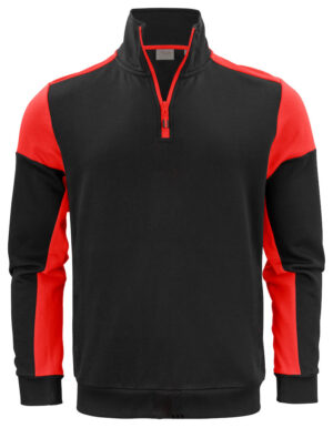 PRINTER PRIME HALFZIP SWEATER Zwart/Rood