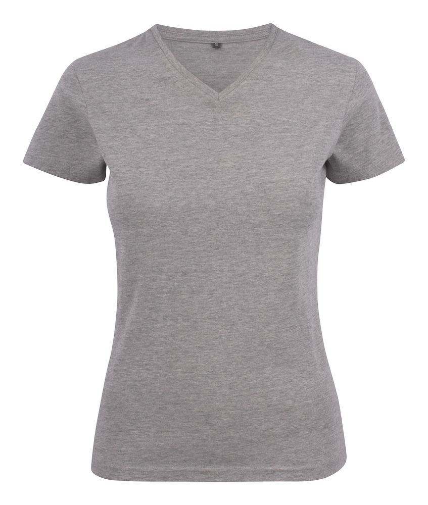 Heavy V-Neck Lady T-shirt Grijs Melee