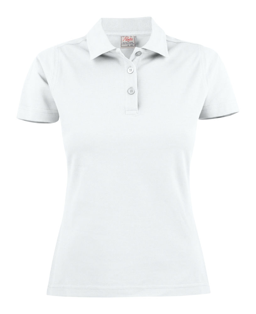 Surf Lady Polo Pique Wit