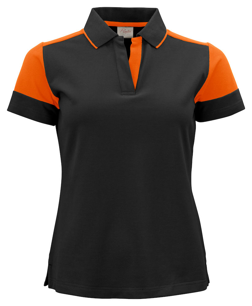 Prime Polo Lady Zwart/Oranje