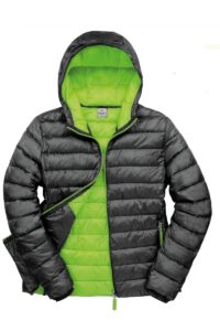 R194M Mens Snow Bird Hooded Jacket Black / Lime