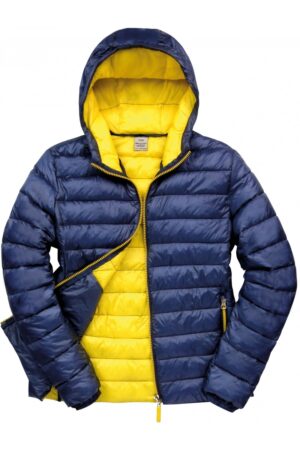 R194M Mens Snow Bird Hooded Jacket Navy / Yellow