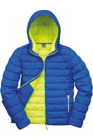 R194M Mens Snow Bird Hooded Jacket Ocean Blue / Lime Punch