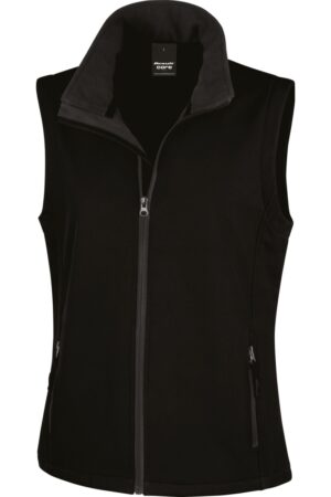 R232F Core Ladies Softshell Bodywarmer Black / Black