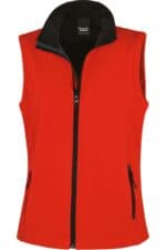 R232F Core Ladies Printable Softshell Bodywarmer Red / Black