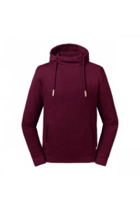 RU209M Sweater Met Capuchon En Kraag Pure Organic Burgundy