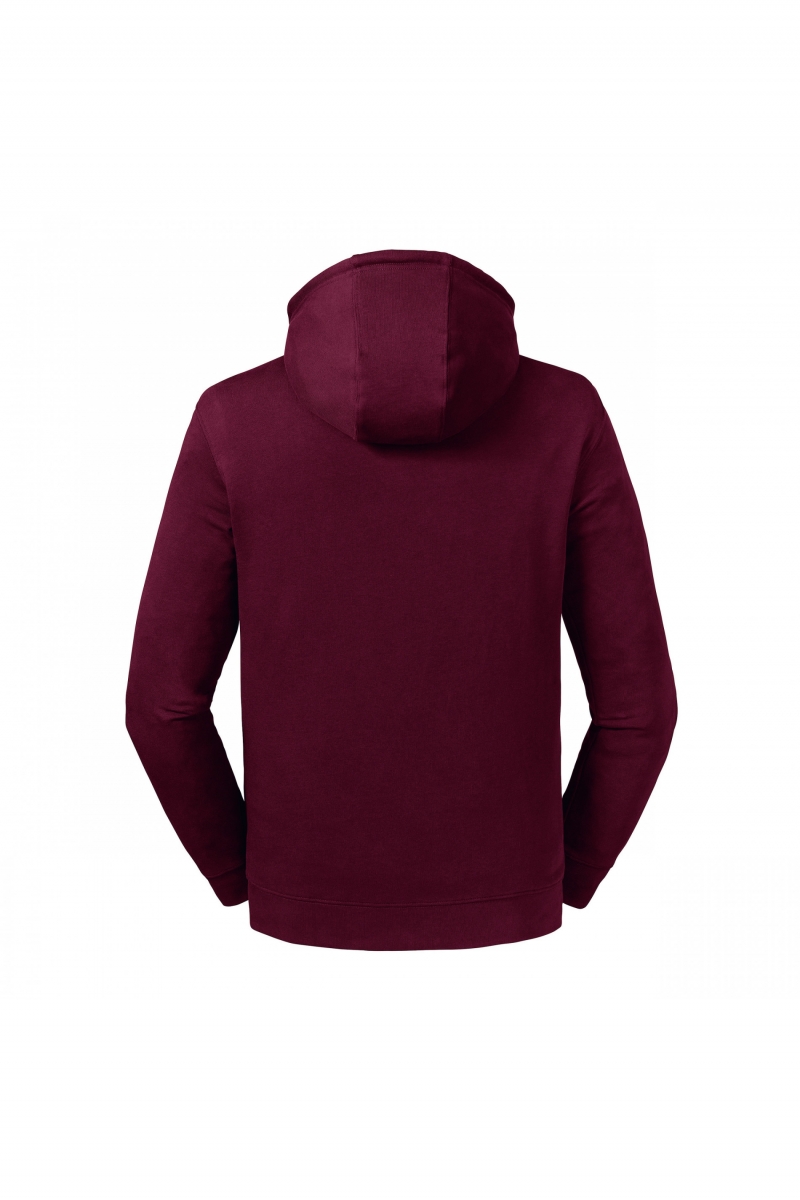 RU209M Sweater Met Capuchon En Kraag Pure Organic Burgundy