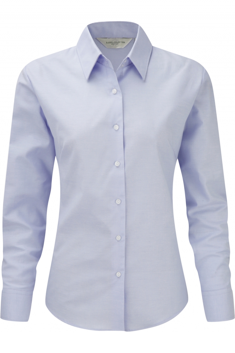 RU932F Ladies' Long Sleeve Easy Care Oxford Shirt Oxford Blue