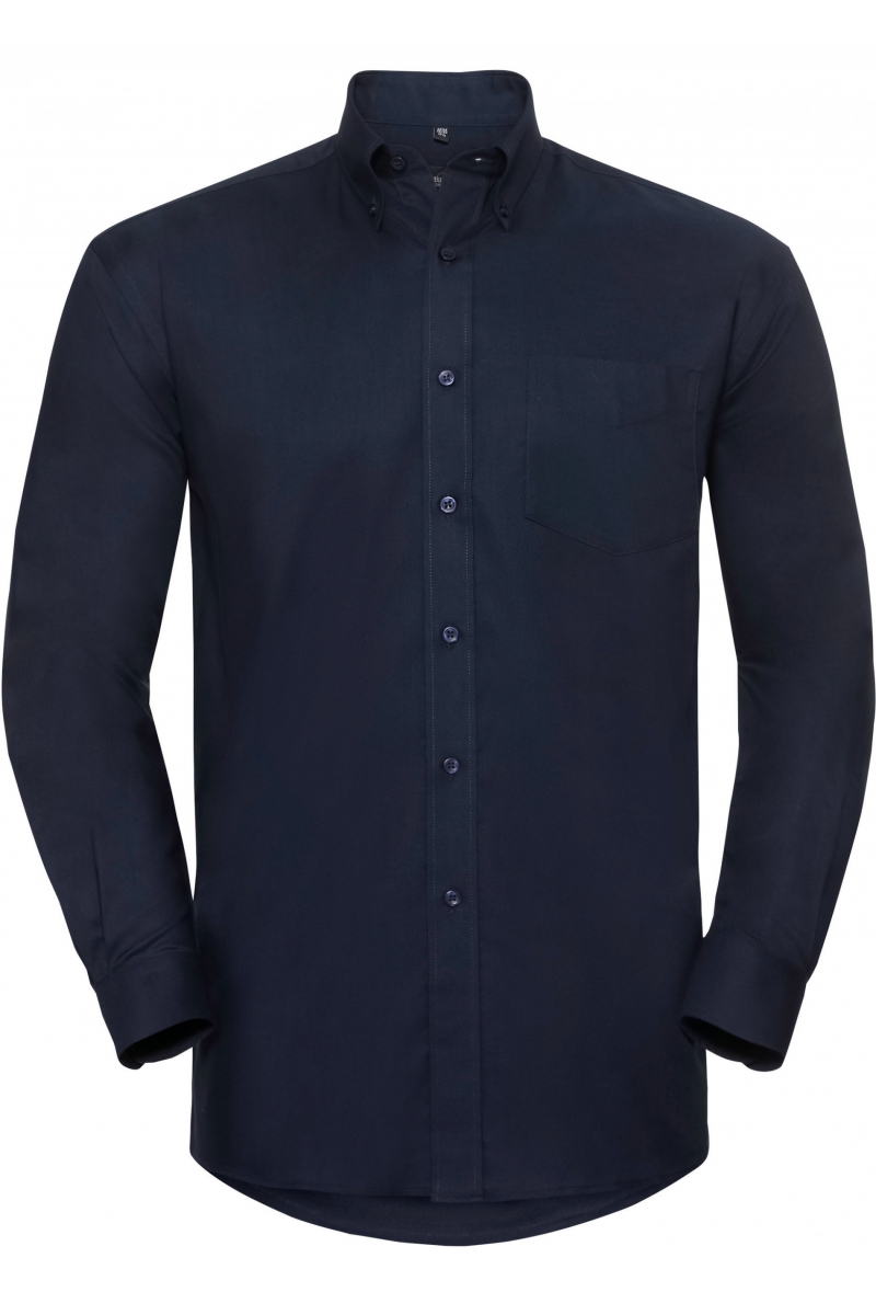 RU932M Mens' Long Sleeve Easy Care Oxford Shirt Bright Navy