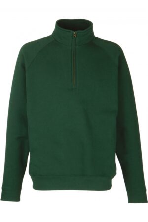 SC165 Premium Zip Neck Sweat Bottle Green