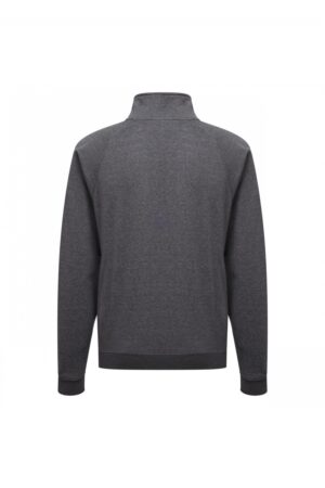 SC165 Premium Zip Neck Sweat Dark Heather Grey