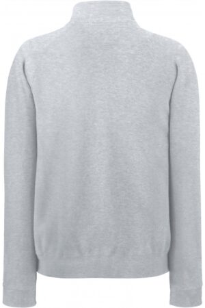 SC165 Premium Zip Neck Sweat Heather Grey