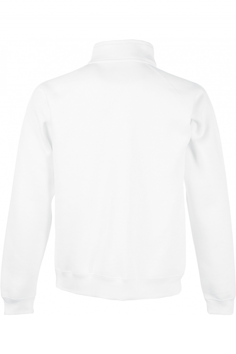 SC165 Premium Zip Neck Sweat White