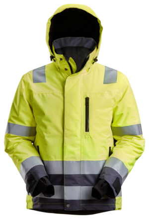 1132 Hi-Viz Winterjas Fluogeel/Grijs Klasse 3