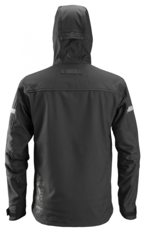 1229 Softshell met Kap Zwart