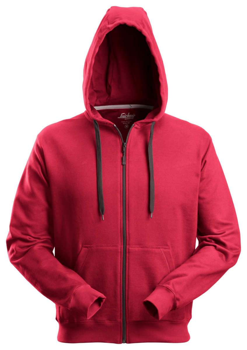 2801 Classic Zip Hoodie Chili rood